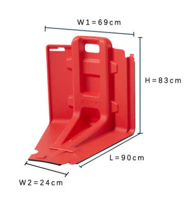 Beli Desain Barrier Banjir Plastik Merah Baru Untuk Bangunan Hentikan Air Dan Banjir online manufacture