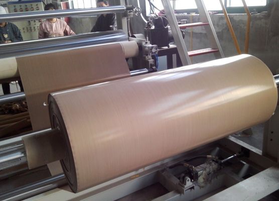 Beli Polos Tenun PTFE Dilapisi Kain Fiberglass Warna Coklat Mudah Dibersihkan online manufacture
