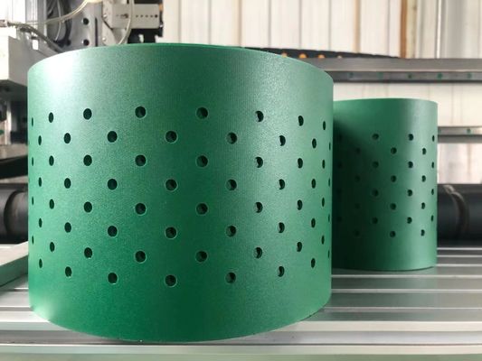 Sabuk Konveyor Pvc Hijau Bensin Kebisingan Rendah Halus Mengkilap