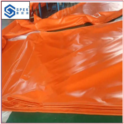 Orange Waterproof PVC Coated Chicken Manure Conveyor Belt untuk pertanian