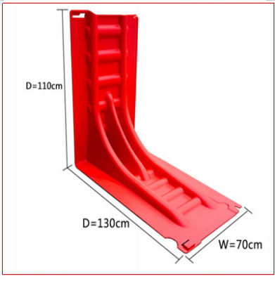 Tinggi 110cm ABS Plastik Merah Anti-UV nyaman Banjir Baffier