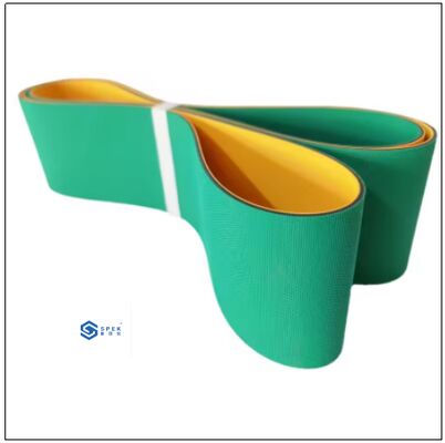 Lingkar Spinning 2445mm* Lebar 11mm Green Spindle Belt Dengan Finger Joint Untuk Spinning Mesin Tekstil suku cadang