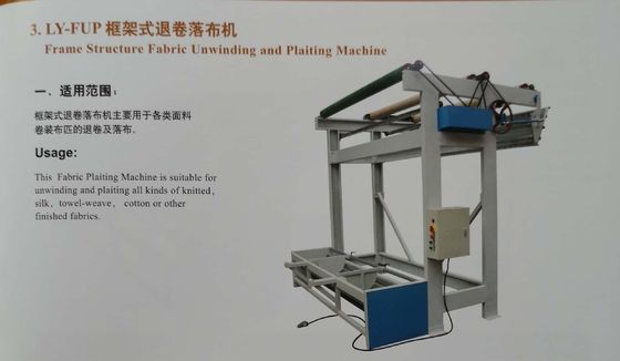 Kapas Tekstil Mesin Finishing Bingkai Struktur Kain Unwinding Dan Mesin Anyaman